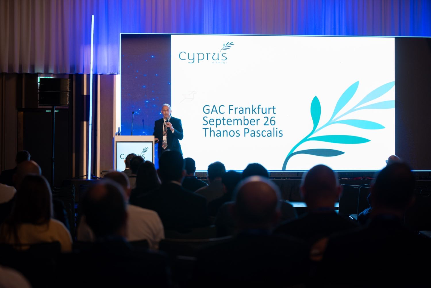 Aviation executive speaking at the Global Aviation Conference Frankfurt 2026